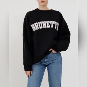 Brunette The Label "Brunette" Varsity Hair Colour Not Your Boyfriend's Crew M/L